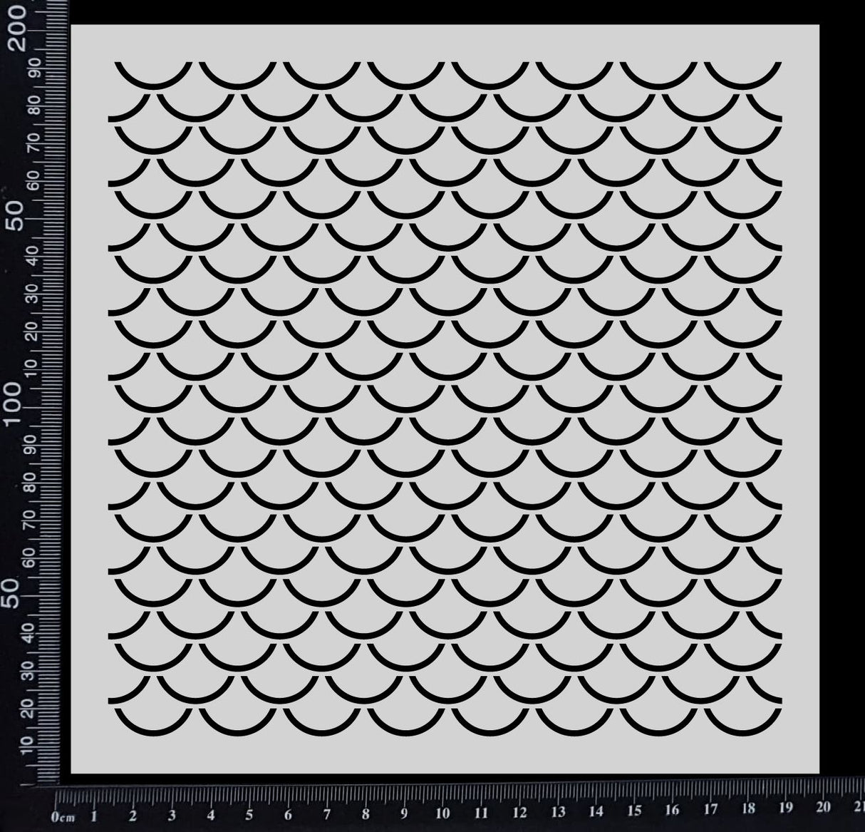 Fish Scales - Stencil - 200mm x 200mm