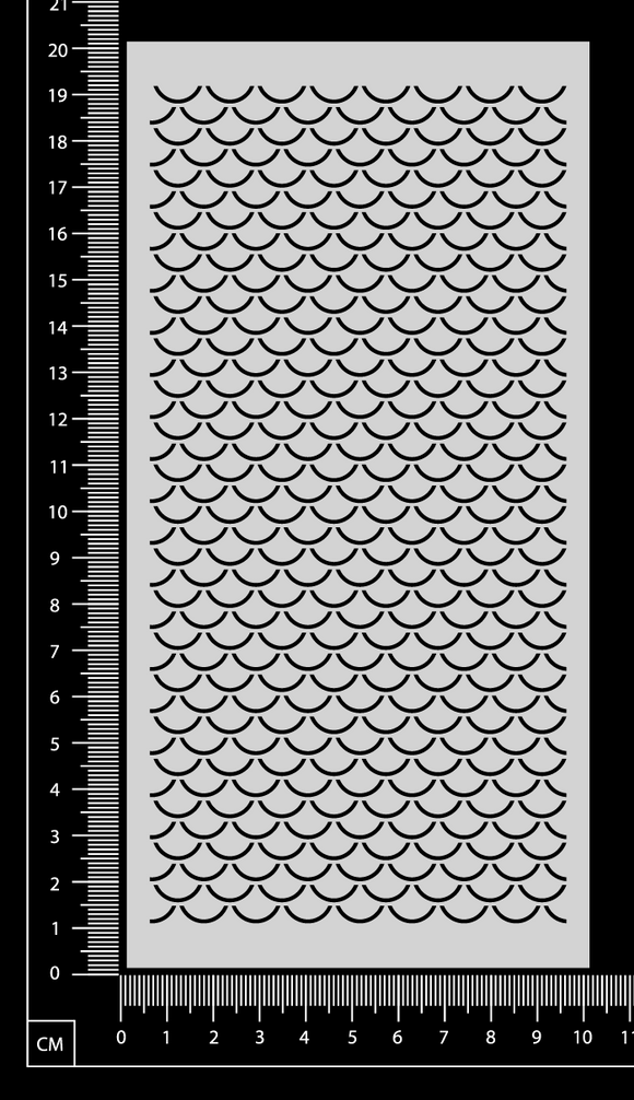 Fish Scales - A - Stencil - 100mm x 200mm