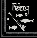 Fishing Set - White Chipboard