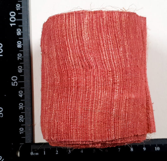 Silk Noil Fabric Roll - Flamingo
