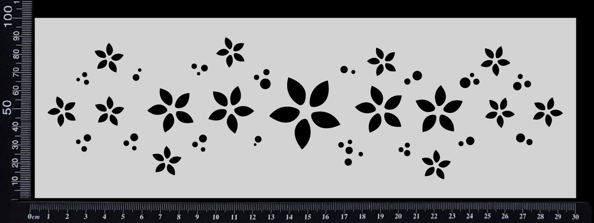 Flower Border - C - Stencil - 100mm x 300mm