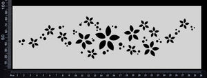 Flower Border - E - Stencil - 100mm x 300mm
