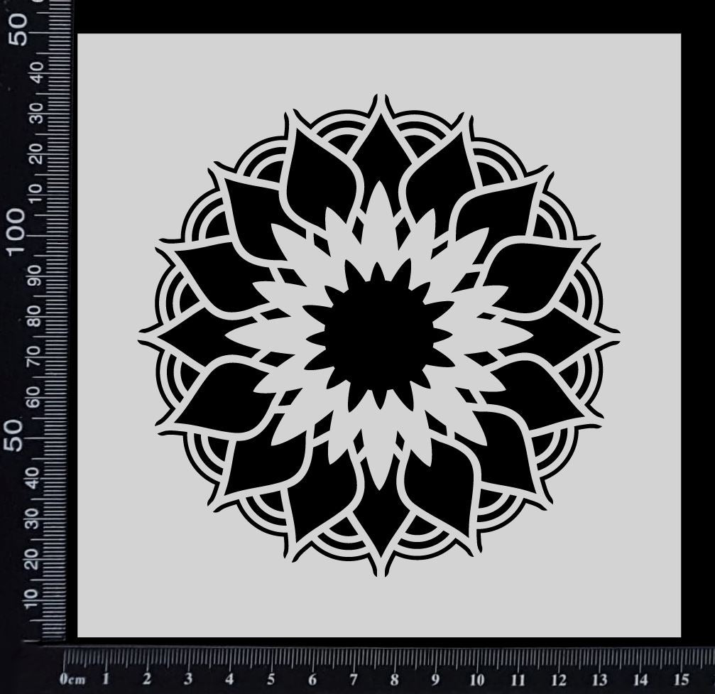 Flower Mandala - Stencil - 150mm x 150mm