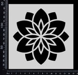 Flower Tile - A - Stencil - 150mm x 150mm