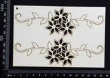 Flower Border Set - D - Small - White Chipboard