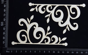 Flower Bud  Flourish - A - White Chipboard