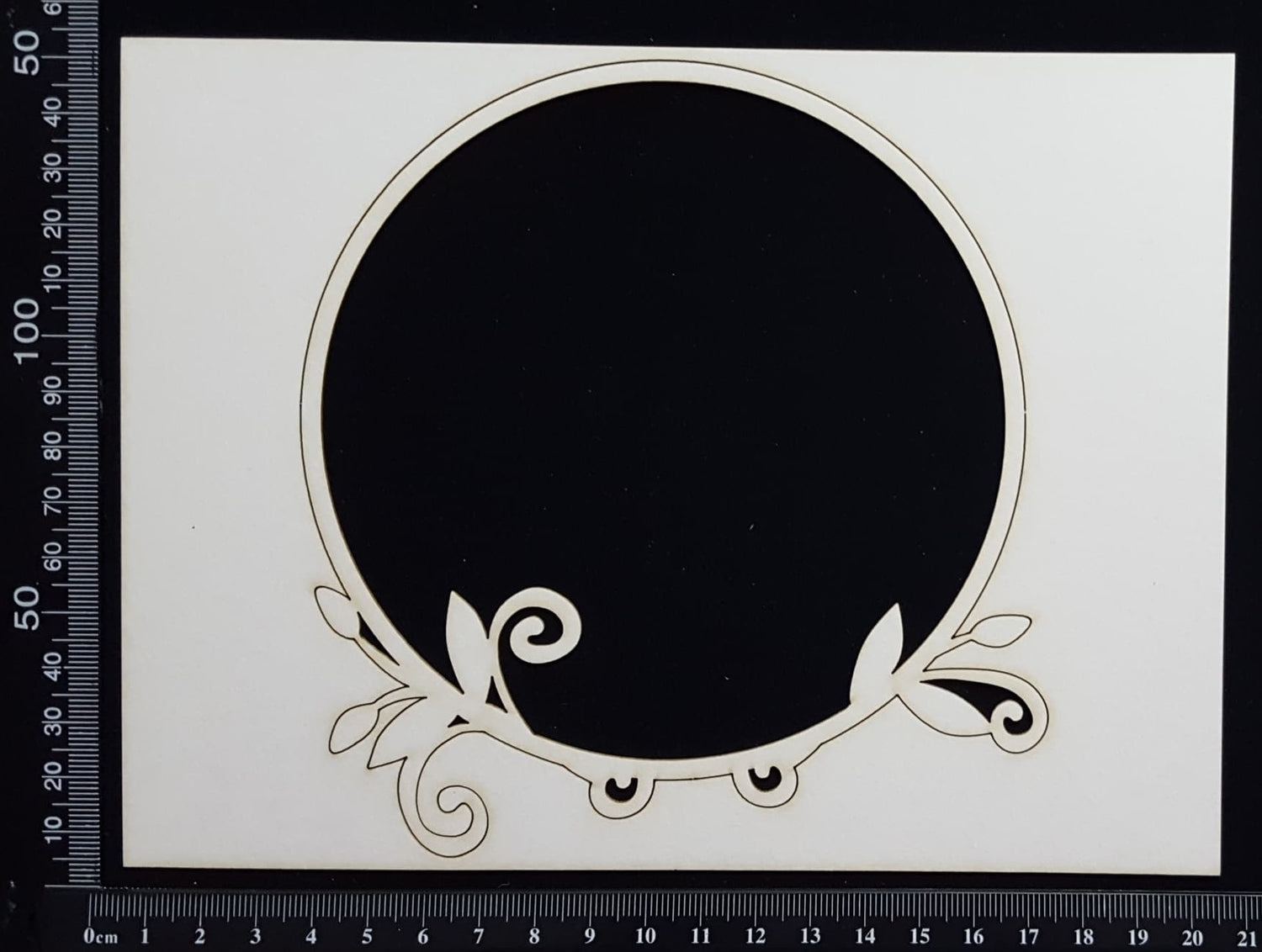 Flower Bud Frame - A - White Chipboard