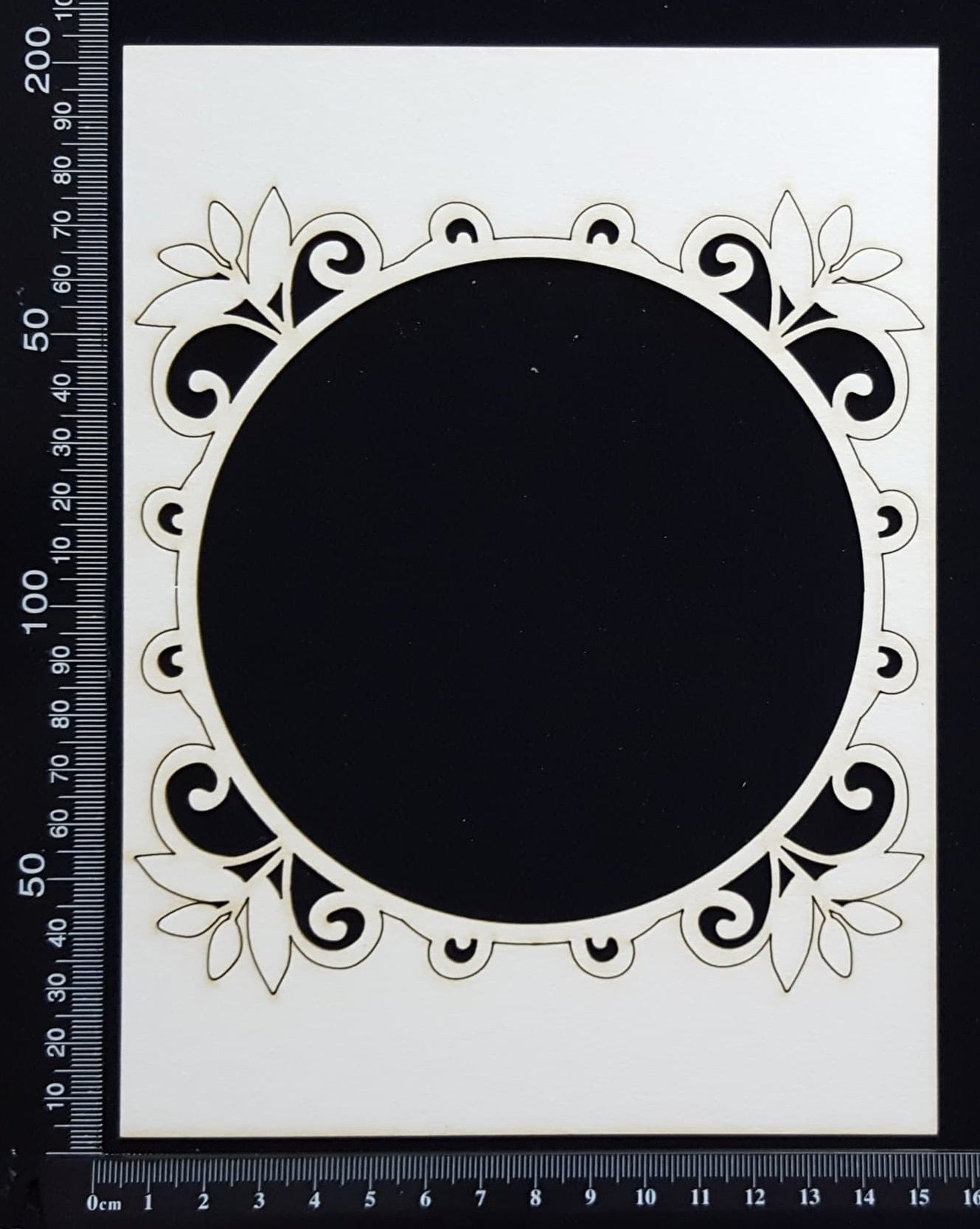 Flower Bud Frame - B - White Chipboard