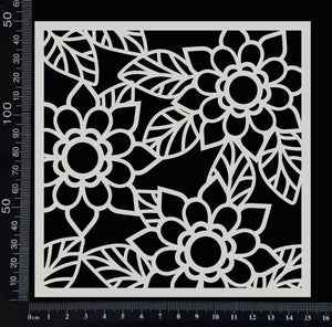 Flower Mesh - A - White Chipboard