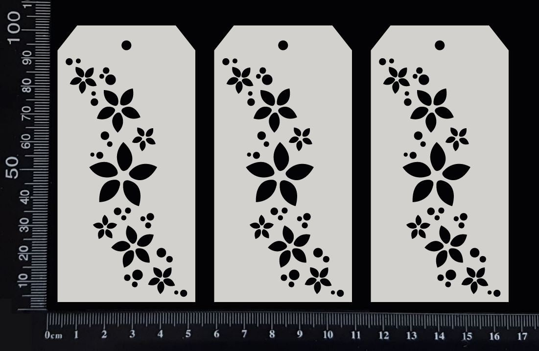 Flower Trail Tags Set - AA - Small - White Chipboard