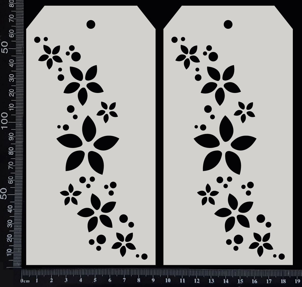 Flower Trail Tags Set - AC - Large - White Chipboard