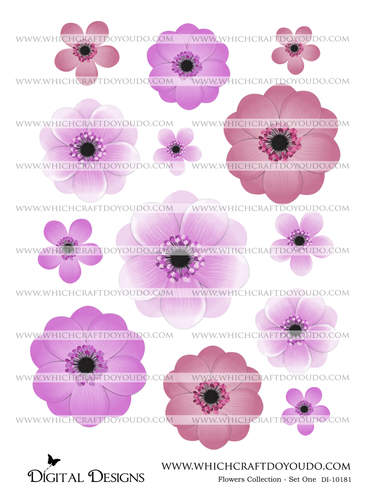Flowers Collection - Set One - DI-10181 - Digital Download