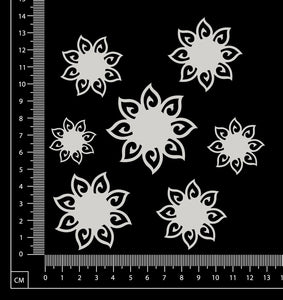Flowers Set - I - White Chipboard