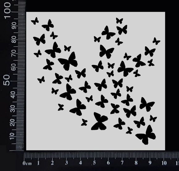 Flutterby Butterfly - Stencil - 100mm x 100mm