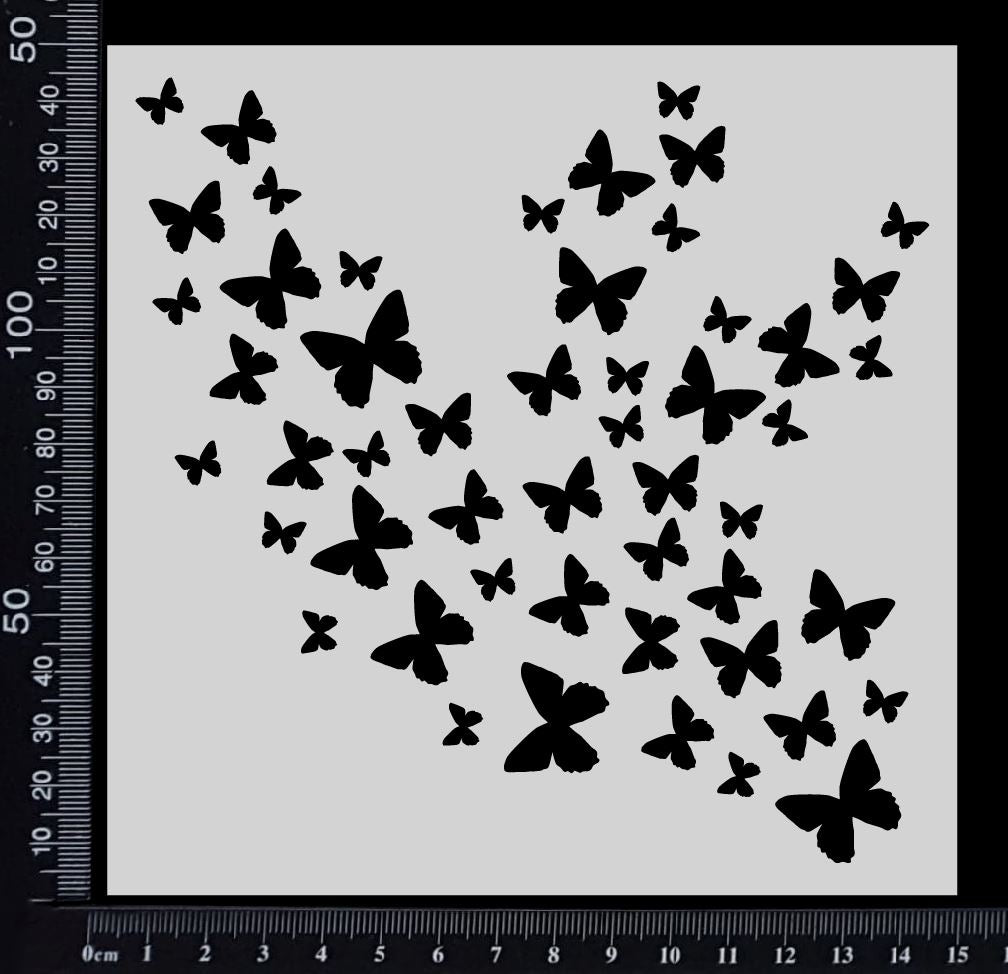 Flutterby Butterfly - Stencil - 150mm x 150mm