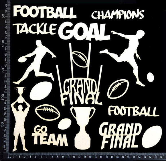 Football Elements Set - A - White Chipboard