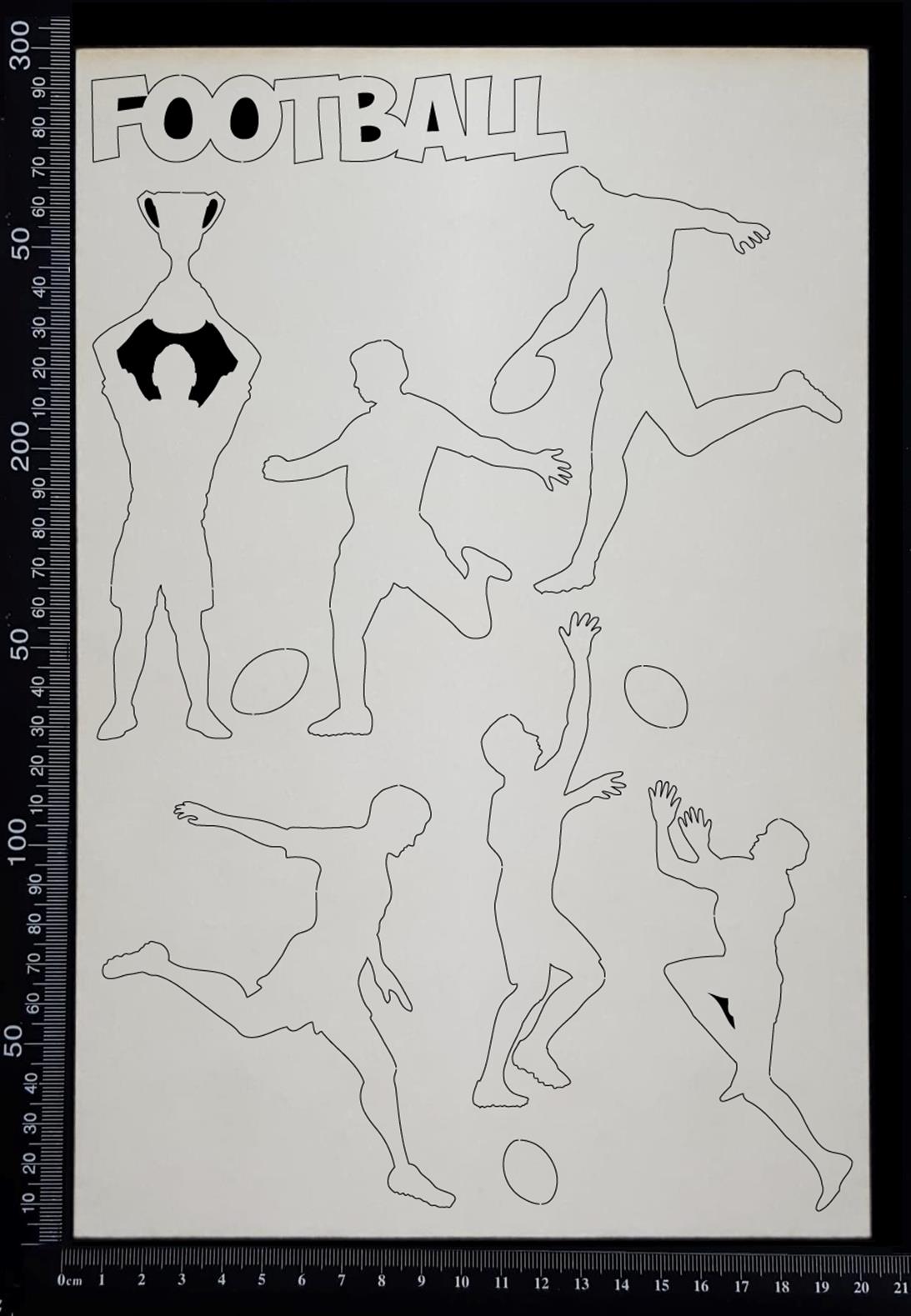 Football Elements Set - B - White Chipboard