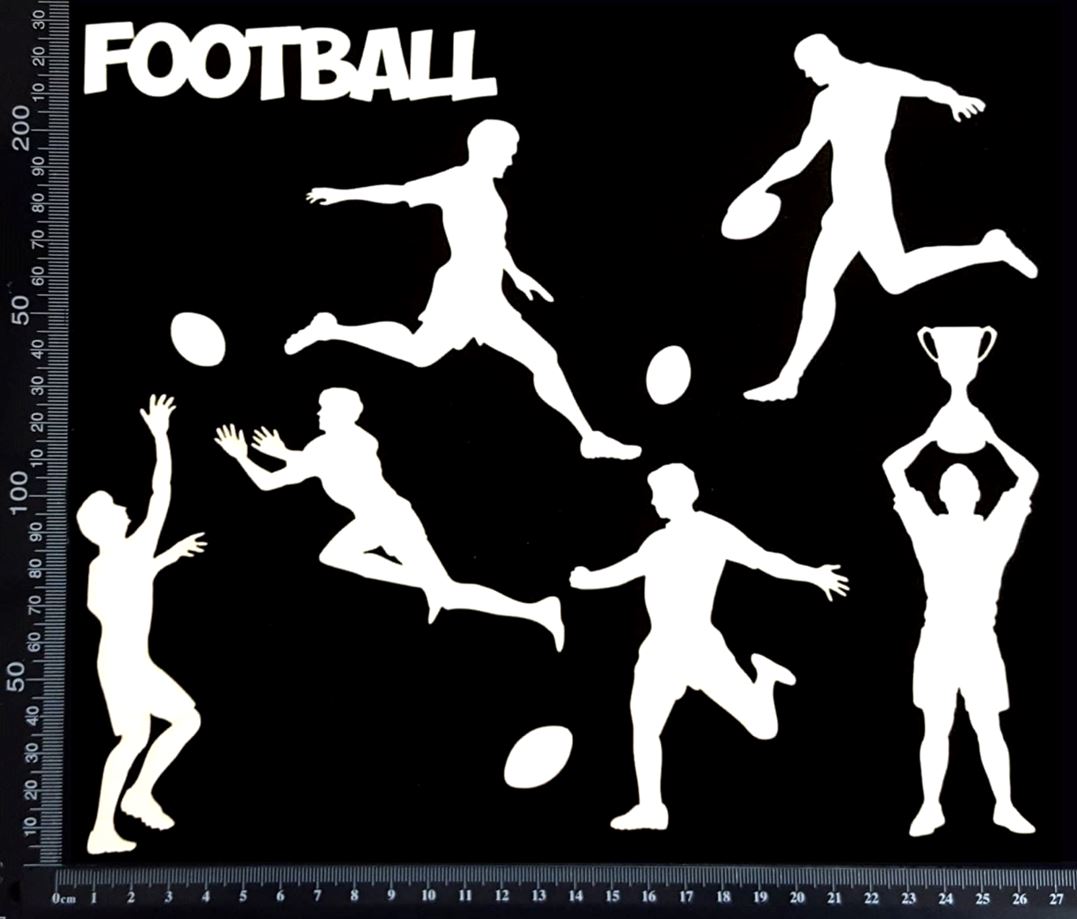 Football Elements Set - B - White Chipboard