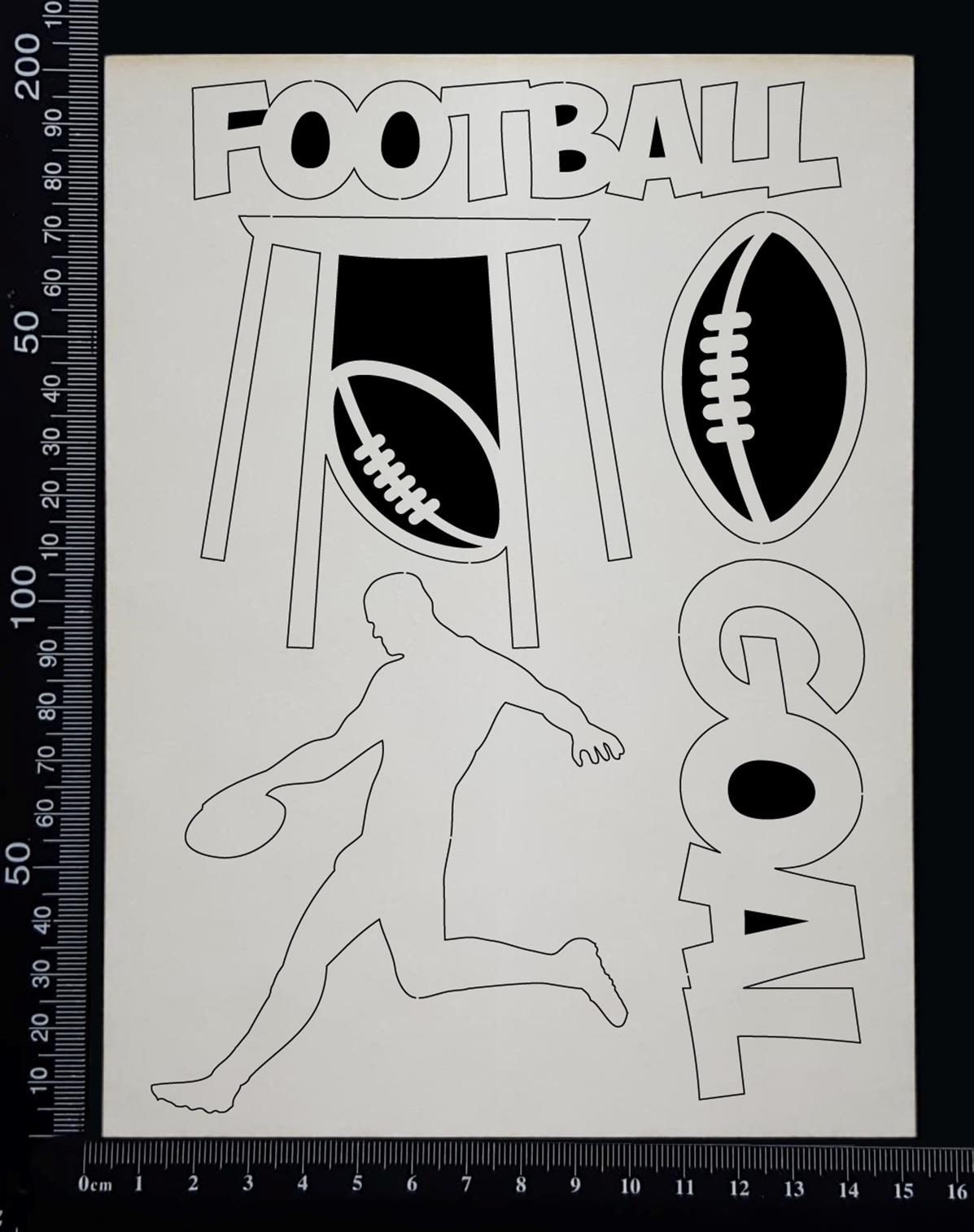 Football Elements Set - D - White Chipboard