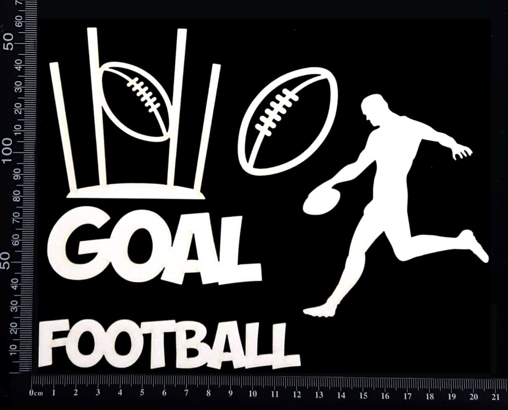 Football Elements Set - D - White Chipboard