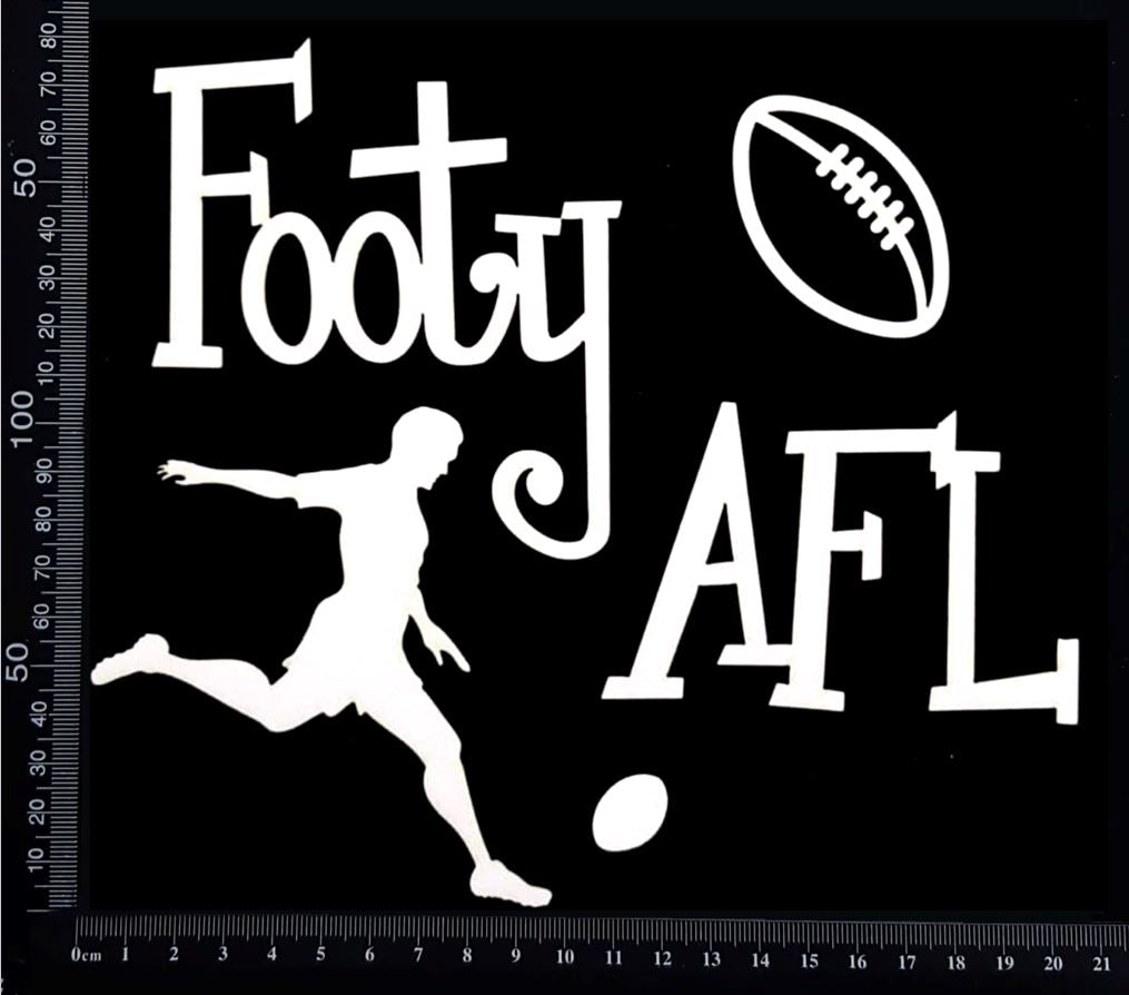 Football Elements Set - F - White Chipboard