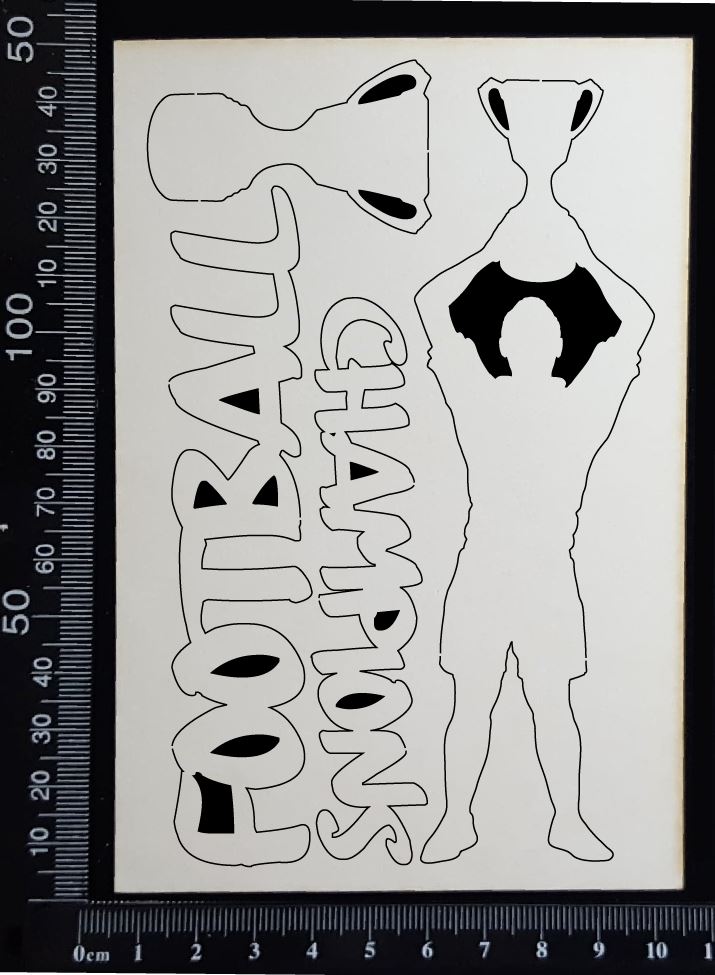 Football Elements Set - G - White Chipboard