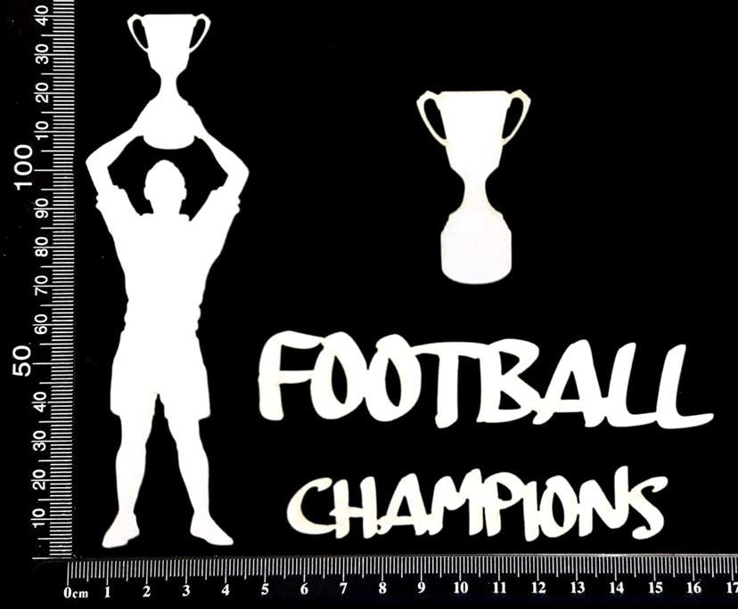 Football Elements Set - G - White Chipboard