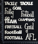 Football Words Set - White Chipboard