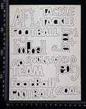 Football Words Set - White Chipboard