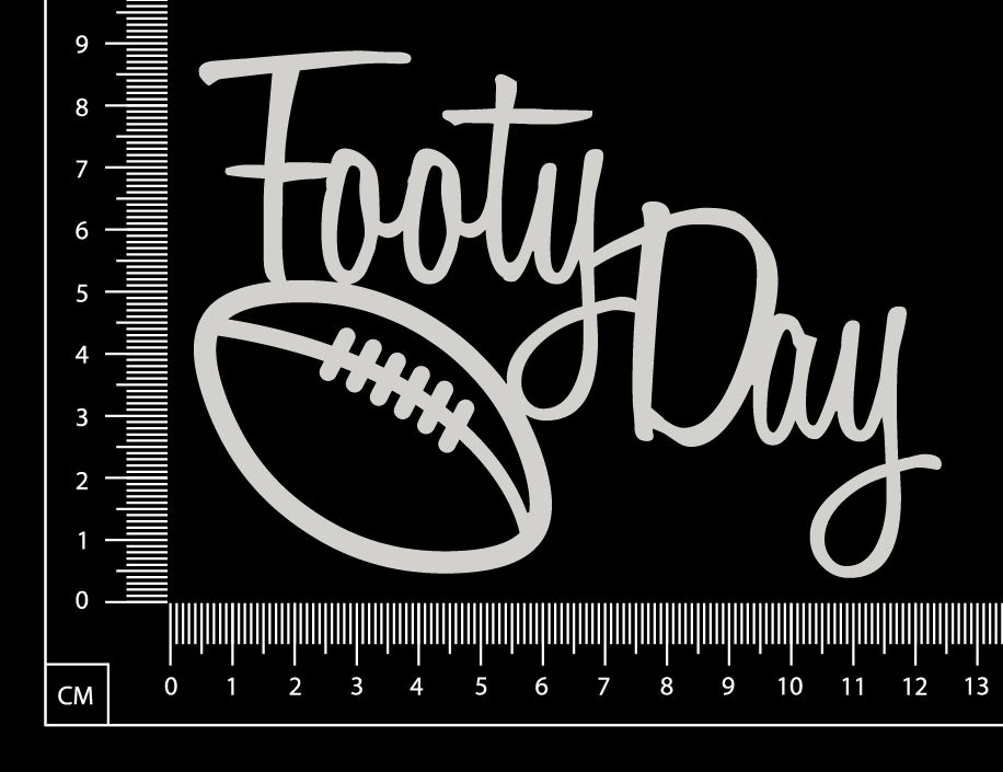 Footy Day - B - White Chipboard