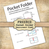 FREEBIE - Pocket Folder Measurment Sheet - DI-10149 - Digital Download