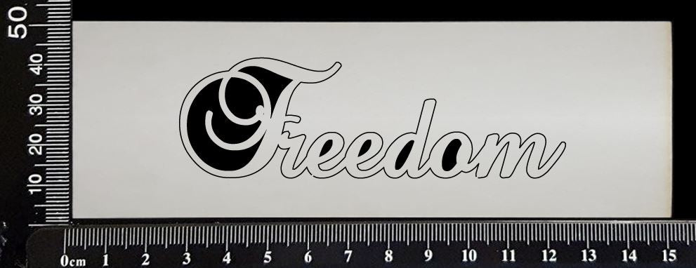 Elegant Word - Freedom - White Chipboard