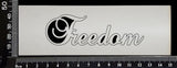 Elegant Word - Freedom - White Chipboard