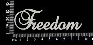 Elegant Word - Freedom - White Chipboard