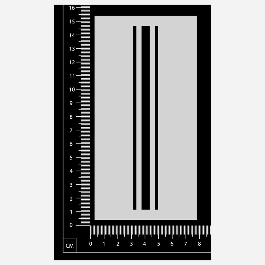 French Linen Stripes - Stencil - 75mm x 150mm