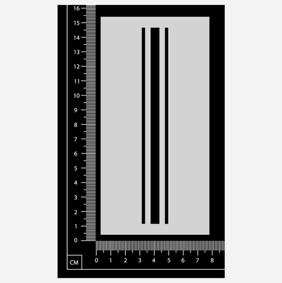French Linen Stripes - Stencil - 150mm x 75mm