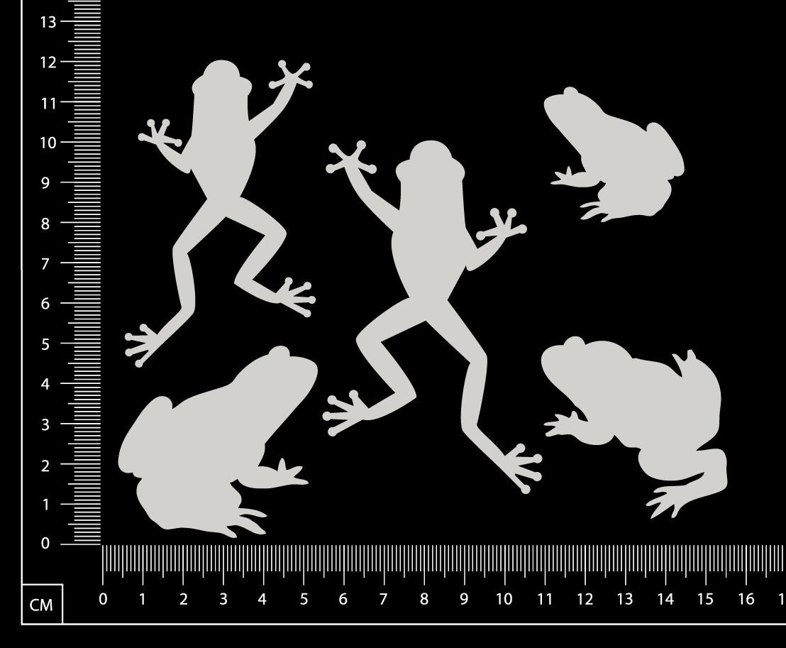 Frogs Set - White Chipboard