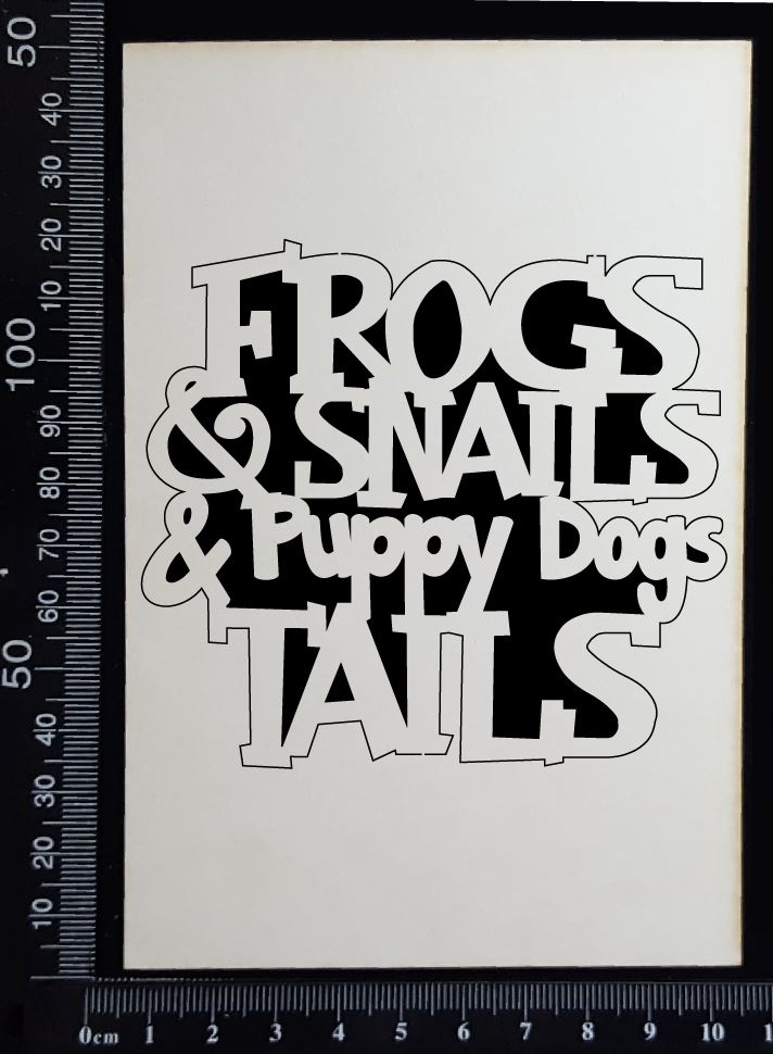 Frogs & Snails & Puppy Dogs Tails - White Chipboard
