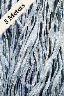 Reclaimed Sari Silk Ribbon - Skinny - Frozen - 5m Pack