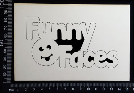 Funny Faces - A - White Chipboard