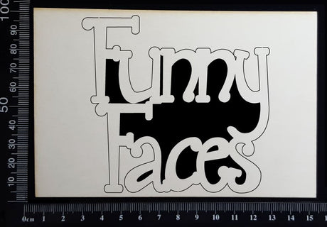 Funny Faces - B - White Chipboard