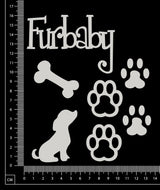 Furbaby Set - Dog - White Chipboard