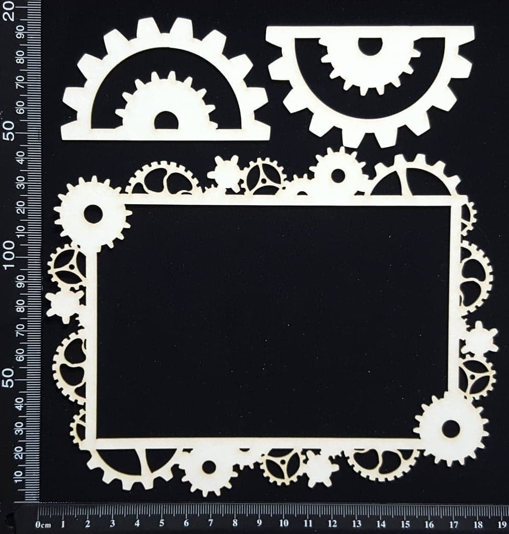 Gear Frame Set - A - White Chipboard
