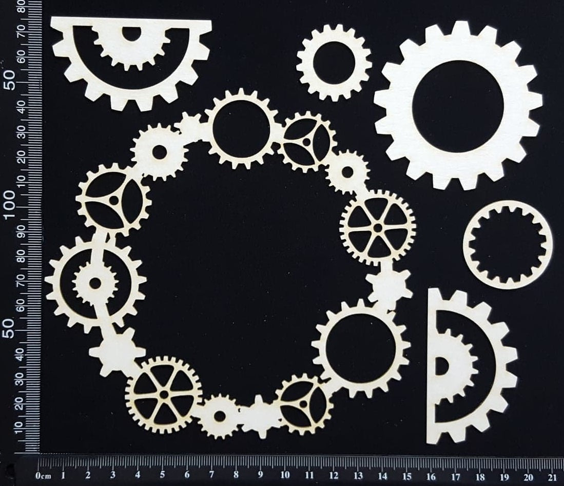Gear Frame Set - E - White Chipboard