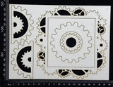 Gear Frame Set - F - White Chipboard