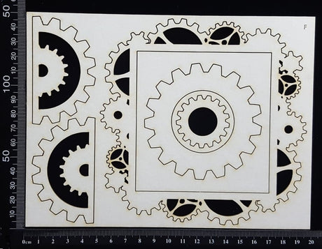 Gear Frame Set - F - White Chipboard