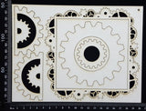 Gear Frame Set - H - White Chipboard
