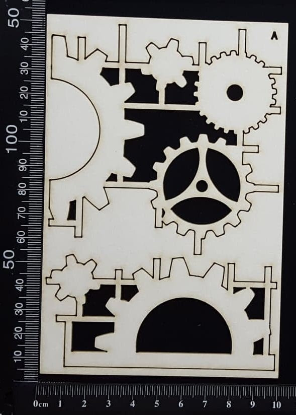 Gear Mesh Set - A - White Chipboard