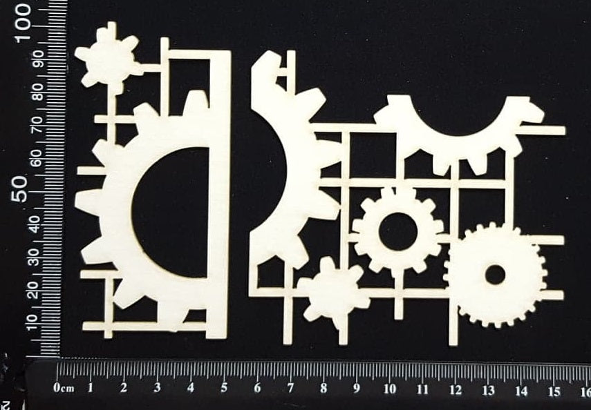 Gear Mesh Set - B - White Chipboard