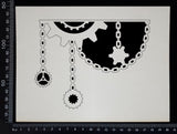 Gear and Chain Border - C - White Chipboard